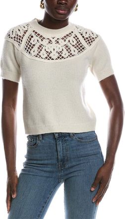 Frame Denim Frame Denim Frame The Lace Gathered Cashmere & Wool Sweater