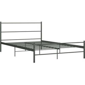 vidaXL 284686 Bed Frame without Mattress Grey Metal 120x200 cm Vidaxl