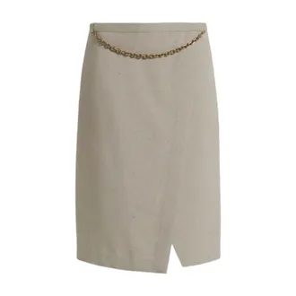 Alberta Ferretti Alberta Ferretti, Midi Skirts, female, Green, Size: S Tweed Wrap Skirt