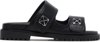 Off-white Arrows-motif slippers - Black