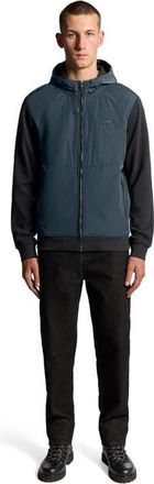 Lyle & Scott Half Raglan Hybrid Hoodie in Dark Navy at Nordstrom, Size Xx-Large