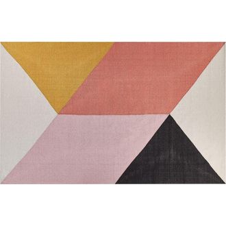 Beliani Rug NIZIP Multicolour 140 x 200 cm Cotton