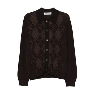 Our Legacy Cardigans, male, Multicolor, Size: XL Embroidered MultiColour T-shirts and Polos