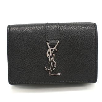 Saint Laurent Black Leather Wallet (Tri-Fold) (Pre-Owned)