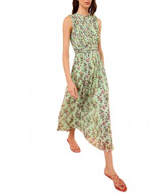 Ulla Johnson Celestina Silk Midi Dress In Opaline