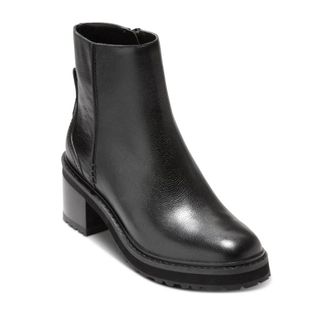 Cole Haan Gillian Lug Bootie Womens Black Leather Waterproof Boots ZOGG3396