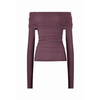 Wolford Sheer Drape Top Long Sleeves