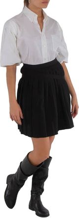 Maison Margiela Asymmetric Pleated Miniskirt