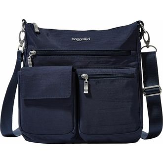 Baggallini Modern Everywhere Slim Crossbody Bag with RFID Wristlet in French Navy at Nordstrom