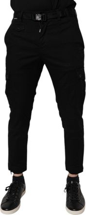 Dolce & Gabbana Mens Black Cotton Stretch Skinny Cargo Denim Jeans Elastane Clothing