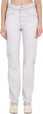 Maison Margiela Asymmetric Cotton Jeans - White