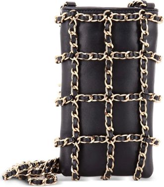 Chanel Tech Me Out With Chain Lambskin clutch bag - Zwart