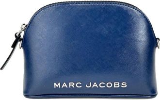 Marc Jacobs Leren Dome Cosmetische Tas - Dames - Tassen - Blauw - Maat: ONE Size Leer