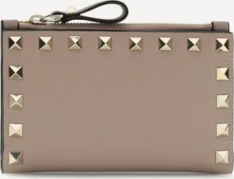 Valentino Garavani Portacarte con zip Rockstud Woman UNI