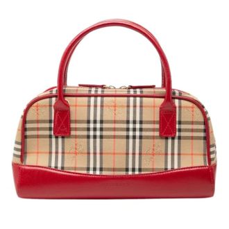 Burberry Pre-owned Handbags, female, Multicolor, Size: ONE SIZE Pre-owned Canvas Handbag