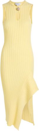 Stella McCartney Stella Mccartney Ribbed Cotton Midi Dress - Yellow - 42 (UK10 / S)
