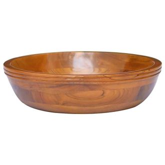 Berkfield Home Durable Basin Solid Teak Wood OE&para;40x10 cm in Brown | Size: 40x10 cm