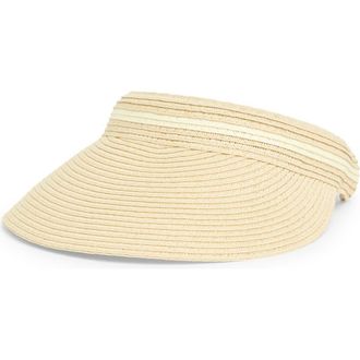 Nordstrom Rack Solid Visor in Natural at Nordstrom Rack