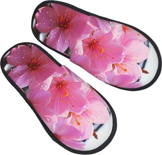 Generic Cotton Slippers Flower Anti-Skid Sliders Lightweight Slippers For Big Kid Adult Winter M
