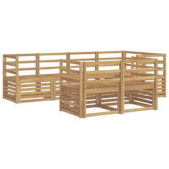 vidaXL Conjunto De Sof&aacute;s De Exterior 7 Pcs Blanco 245 X 126,5 X 73 Cm Vidaxl