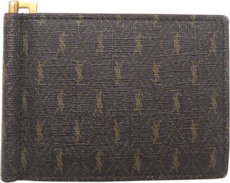 Saint Laurent Brown Pvc Leather Money Clip (Pre-Owned)
