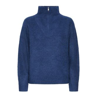 Ichi Ichi, Dames, Truien, Blauw, Maat: 2XL