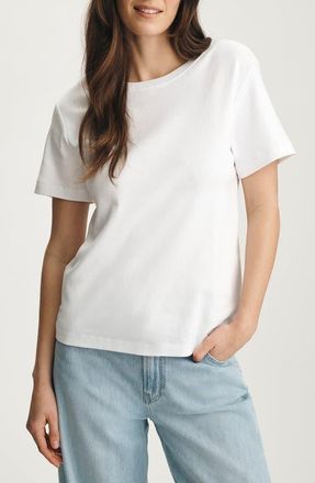 Mavi Nina Crewneck Cotton T-Shirt in White at Nordstrom, Size Medium