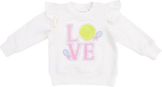 Angel Dear Kids Pretty Tennis Sweatshirt in White at Nordstrom, Size 12-18M