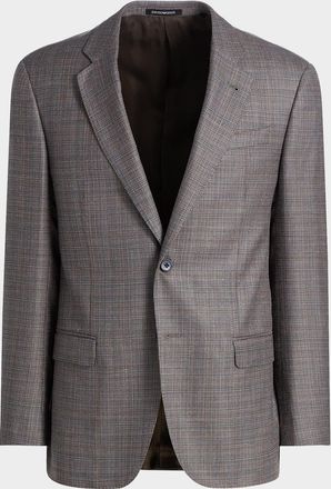 Emporio Armani Woven Wool-Silk-Linen Sport Coat