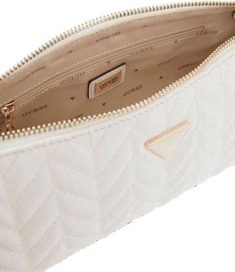 Guess Womens Shoulder Bag Off White Polyurethane - Shoulder-Bags