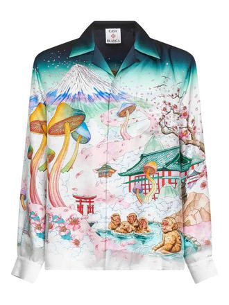 Casablanca Flowers shirt - White