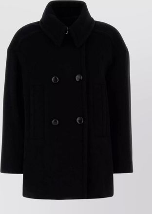 Isabel Marant wool blend fiby coat with collared neck