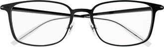 Montblanc MB0196OK001 Rectangle Full Rim Eyeglasses - Black
