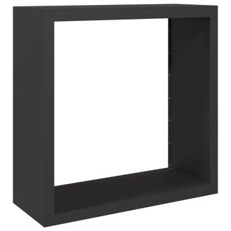 vidaXL Le&ntilde;ero De Acero Negro 100x40x100 Cm Vidaxl