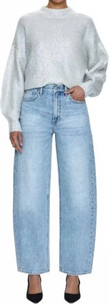 Pistola Denim Wes High Rise Barrel Jeans In Glitz