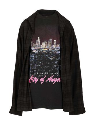 Balenciaga Layered Shirt Shirts Nero-Uomo