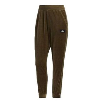 adidas (WMNS) adidas Velour Pants Asia Sizing Green FR5972
