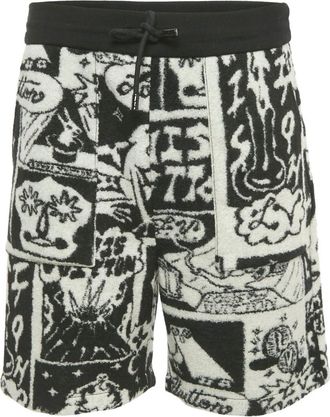 Louis Vuitton Badstof shorts met stripprint - Zwart