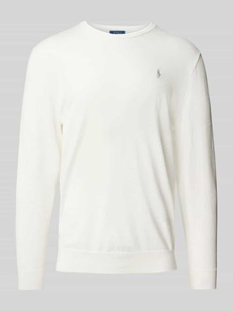 Polo Ralph Lauren Strickpullover mit Rundhalsausschnitt in Weiss, Gr&ouml;&szlig;e XXL