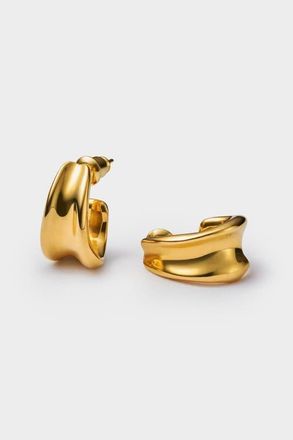 Katie Loxton Molten Luxe Waterproof Gold Hoop Earrings at Nordstrom