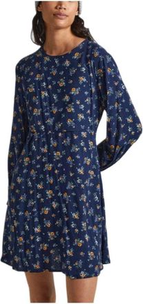 Pepe Jeans London Inma Pepe Jeans Jurk - Dames - Korte kleedjes - Blauw - XS - Kleedjes