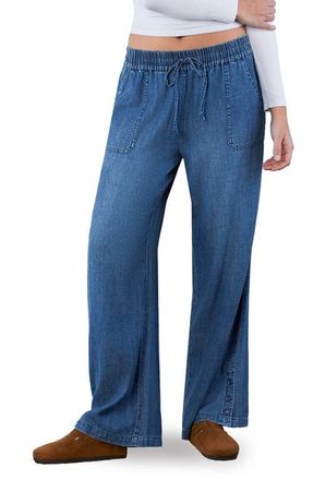 BILLY T Hero High Waist Wide Leg Pants in Urban Denim at Nordstrom, Size X-Small Regular