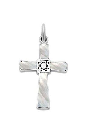 Samuel B. Mother-Of-Pearl Cross Pendant in White at Nordstrom Rack