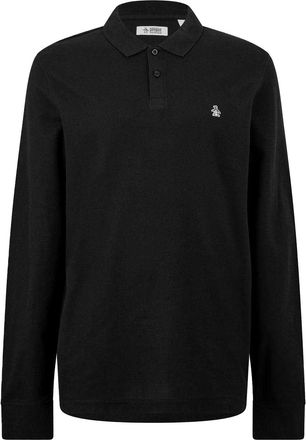 Original Penguin Herenpolo met lange mouwen (Zwart)