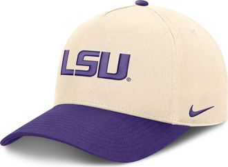 Nike LSU Campus Prep Rise Nike Mens College A-Frame Adjustable Hat in Brown | NC2A0C3ELSN-TRY