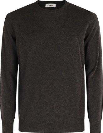 KANGRA Ebony Crewneck Wool Sweater