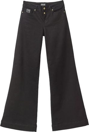 Versace Jeans Couture Stella Wide Leg Jeans - Dames - Loose Fit Jeans - Zwart - W30 - Katoen - Jeans