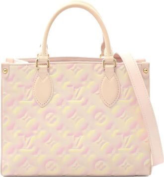 Louis Vuitton On-the-Go handtas met monogram-print - Roze