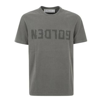 Golden Goose T-Shirts, male, Green, Size: XL Regular T-Shirt