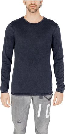 Jack & Jones Vintage Trui met Lange Mouwen en Ronde Hals - Heren - Longsleeves - Blauw - XL - Katoen - Tops